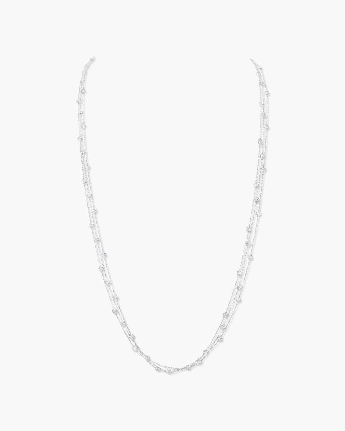 Round Brilliant Cut Diamond Necklace, 6.35 carats