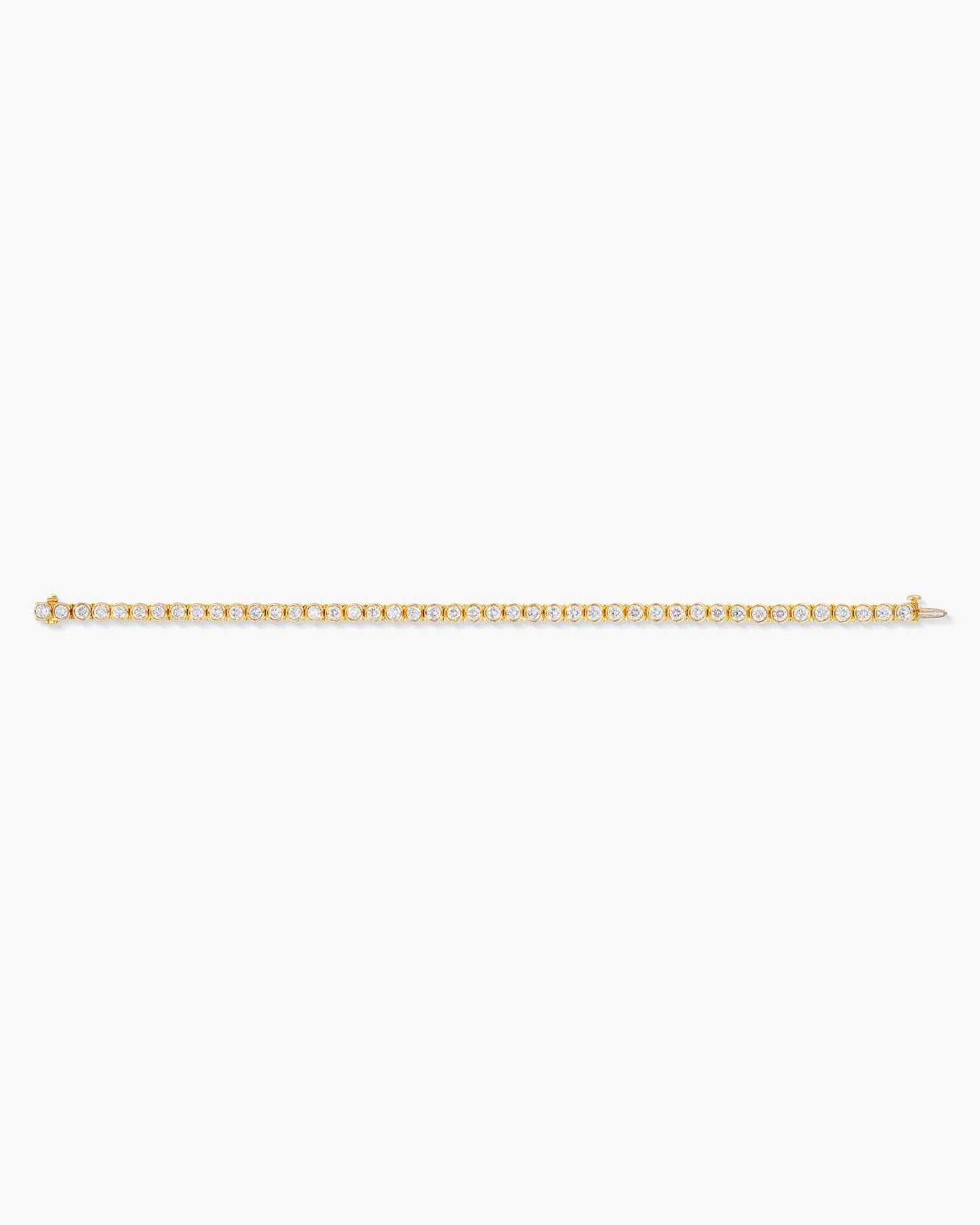 Round Brilliant Cut Diamond Yellow Gold Bracelet (0.08 carat)