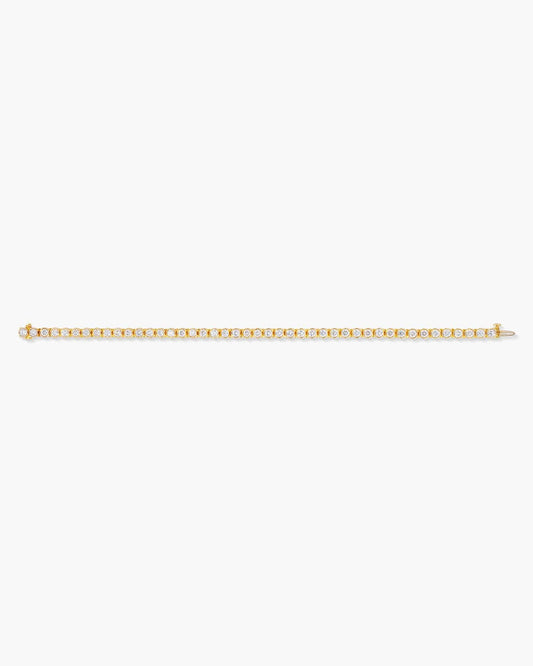 Round Brilliant Cut Diamond Yellow Gold Bracelet (0.08 carat)
