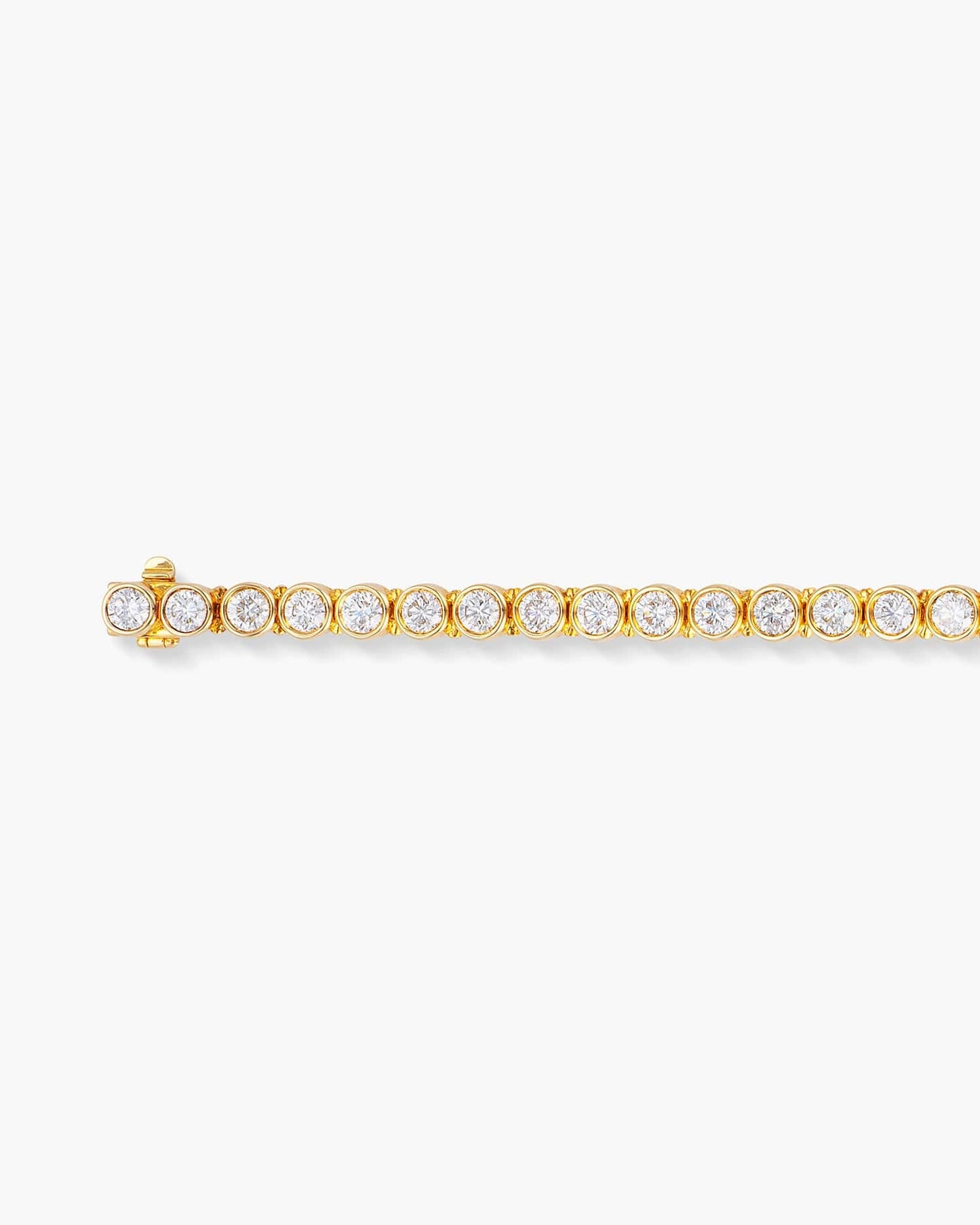 Round Brilliant Cut Diamond Yellow Gold Bracelet (0.08 carat)