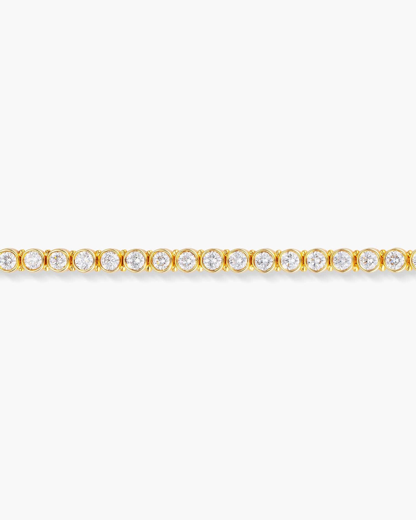Round Brilliant Cut Diamond Yellow Gold Bracelet (0.08 carat)