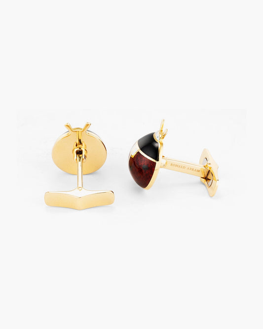 Red Enamel Ladybug Cufflinks
