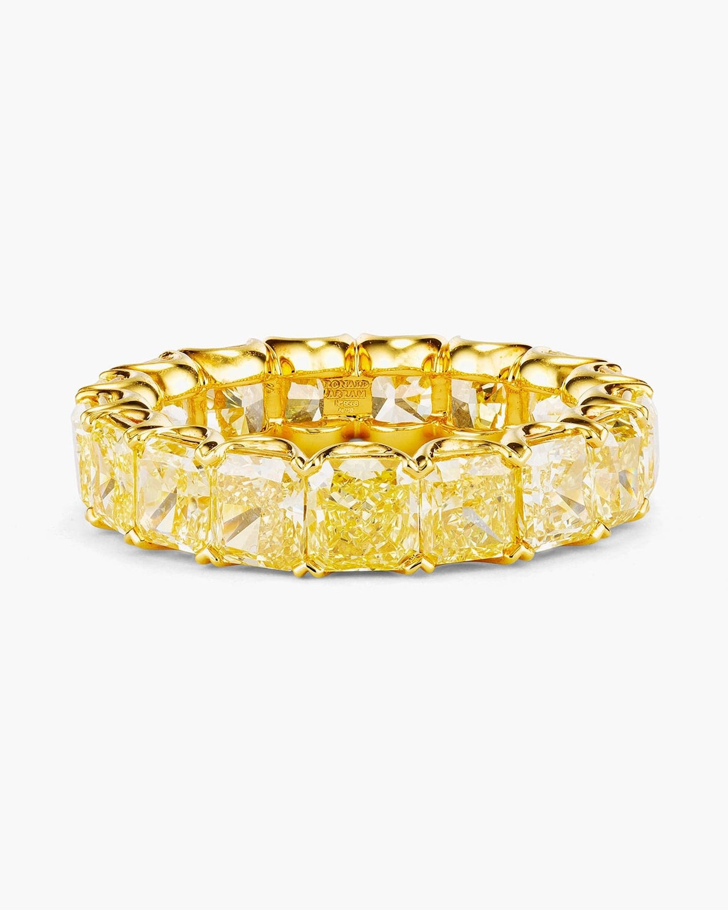 Radiant Cut Fancy Intense Yellow Diamond Eternity Ring (0.40 carat)