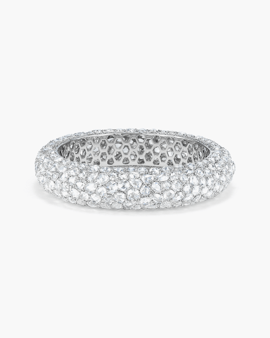 Oval, Round and Pear Shape Rose Cut Diamond Bangle