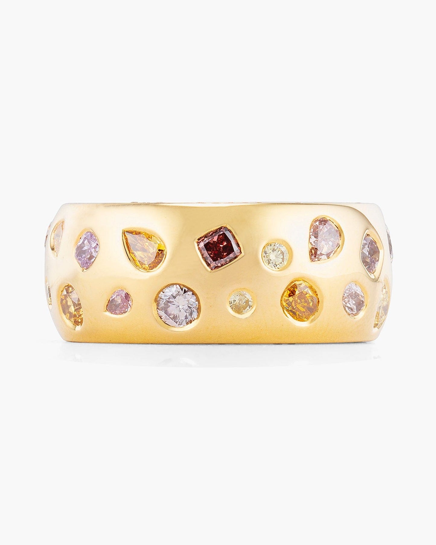 Rainbow Coloured Diamond Band