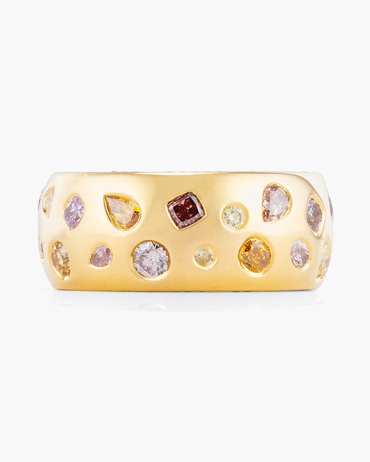 Rainbow Coloured Diamond Band