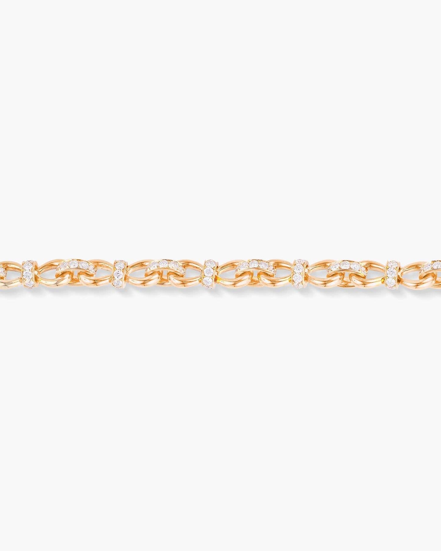 Rose Gold Diamond Rope Bracelet with Cross Charm