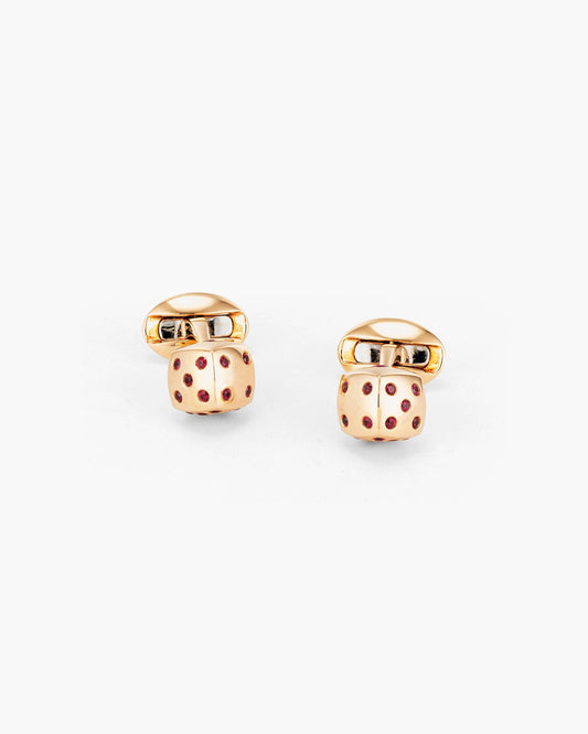 Ruby Dice Cufflinks