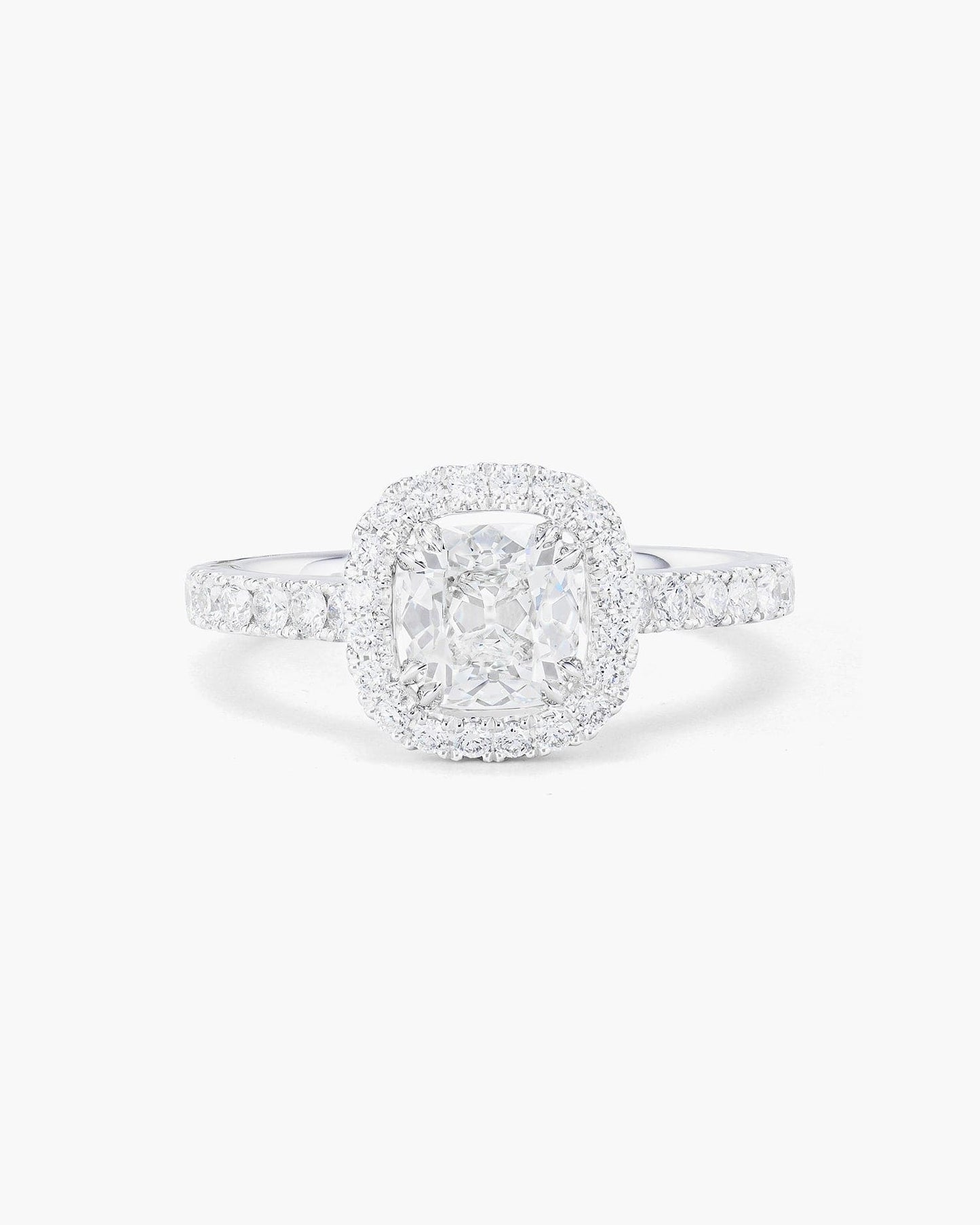 1.04 carat Antique Cushion Cut Diamond Ring