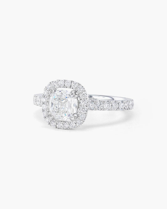 1.04 carat Antique Cushion Cut Diamond Ring