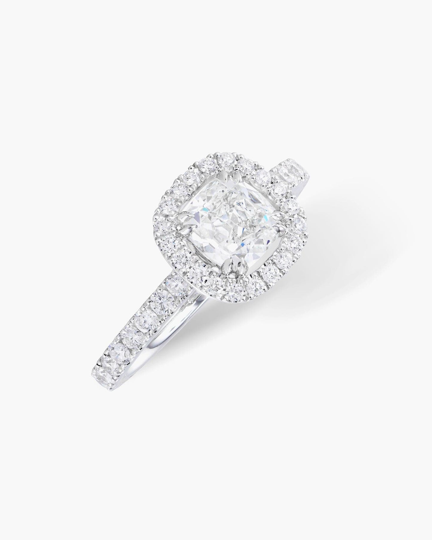 1.04 carat Antique Cushion Cut Diamond Ring