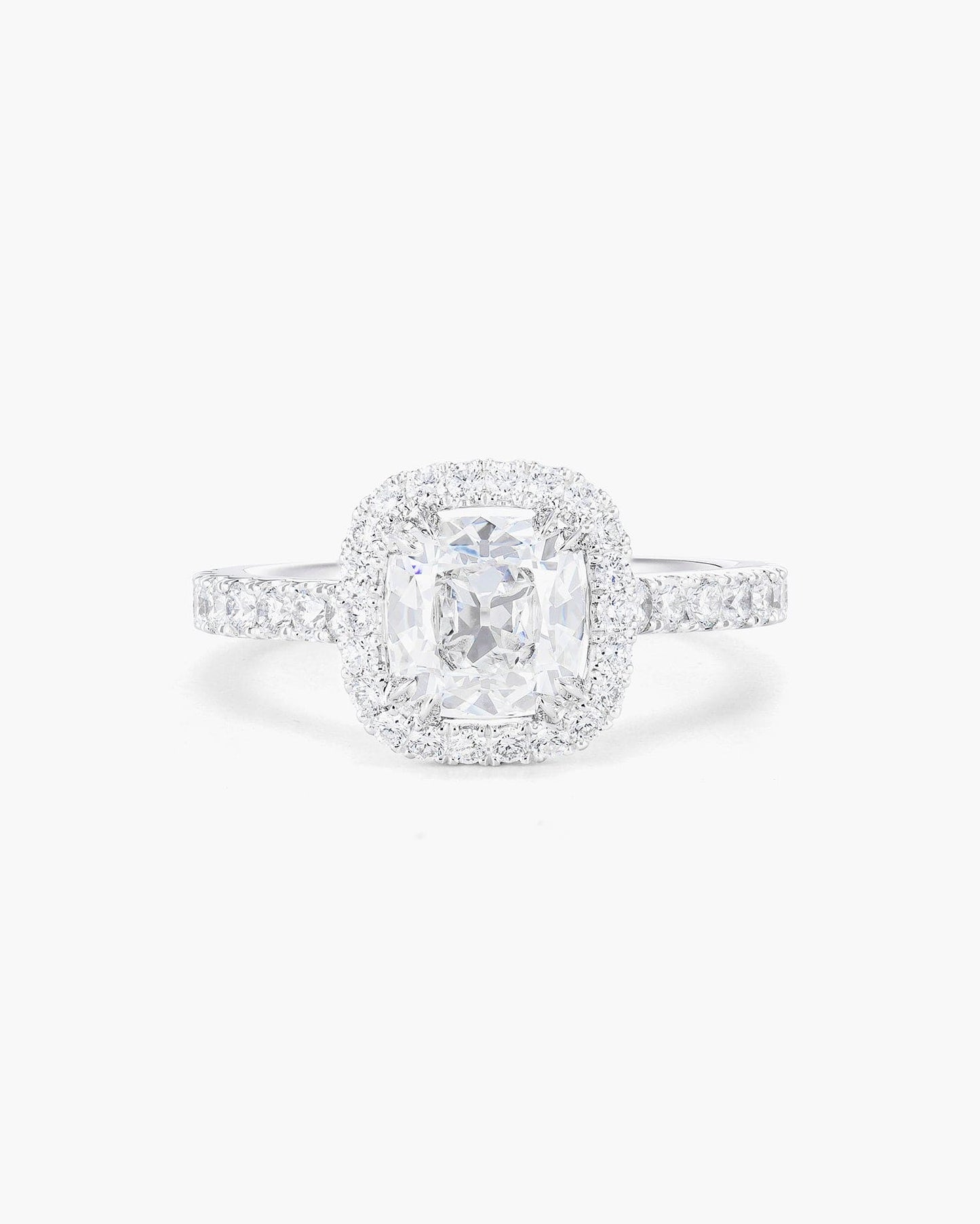 1.52 carat Antique Cushion Cut Diamond Ring