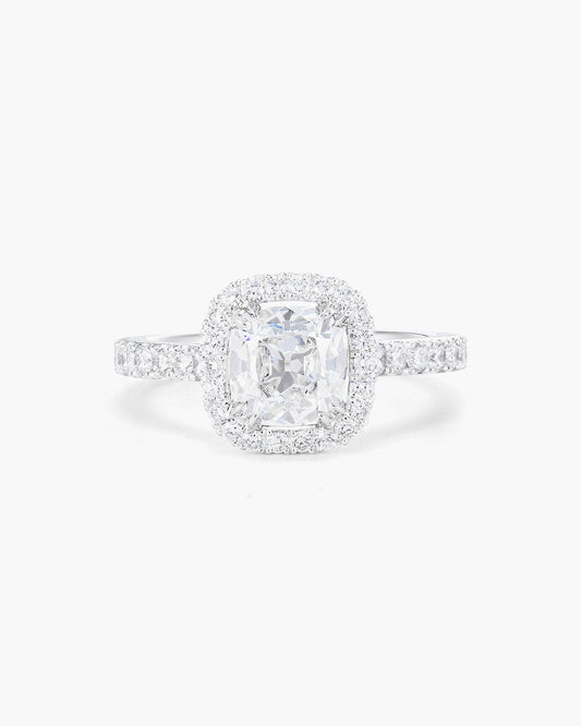 1.52 carat Antique Cushion Cut Diamond Ring