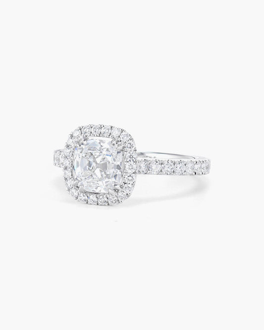 1.52 carat Antique Cushion Cut Diamond Ring