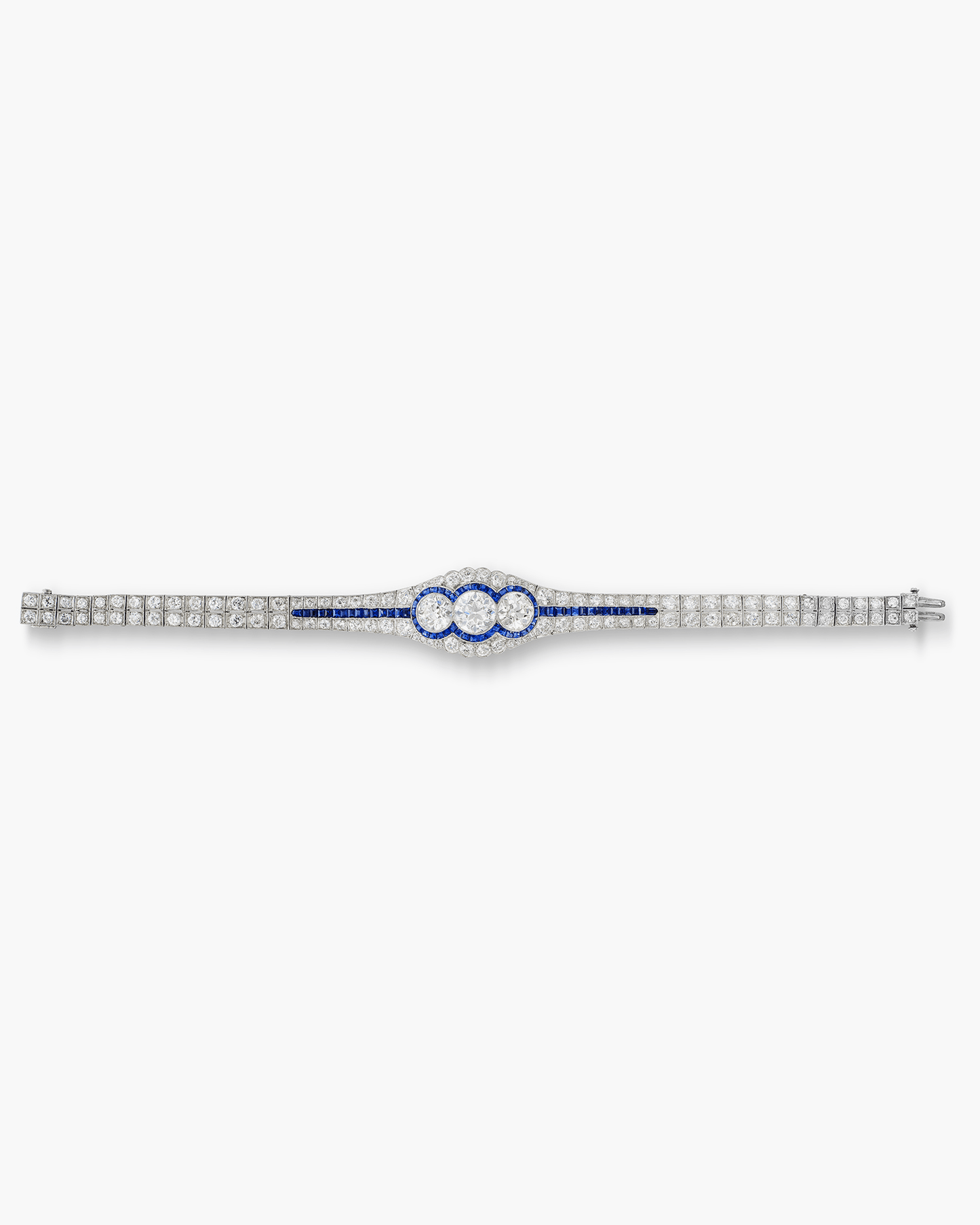 Art Deco Diamond and Sapphire Bracelet by J.E. Caldwell & Co.