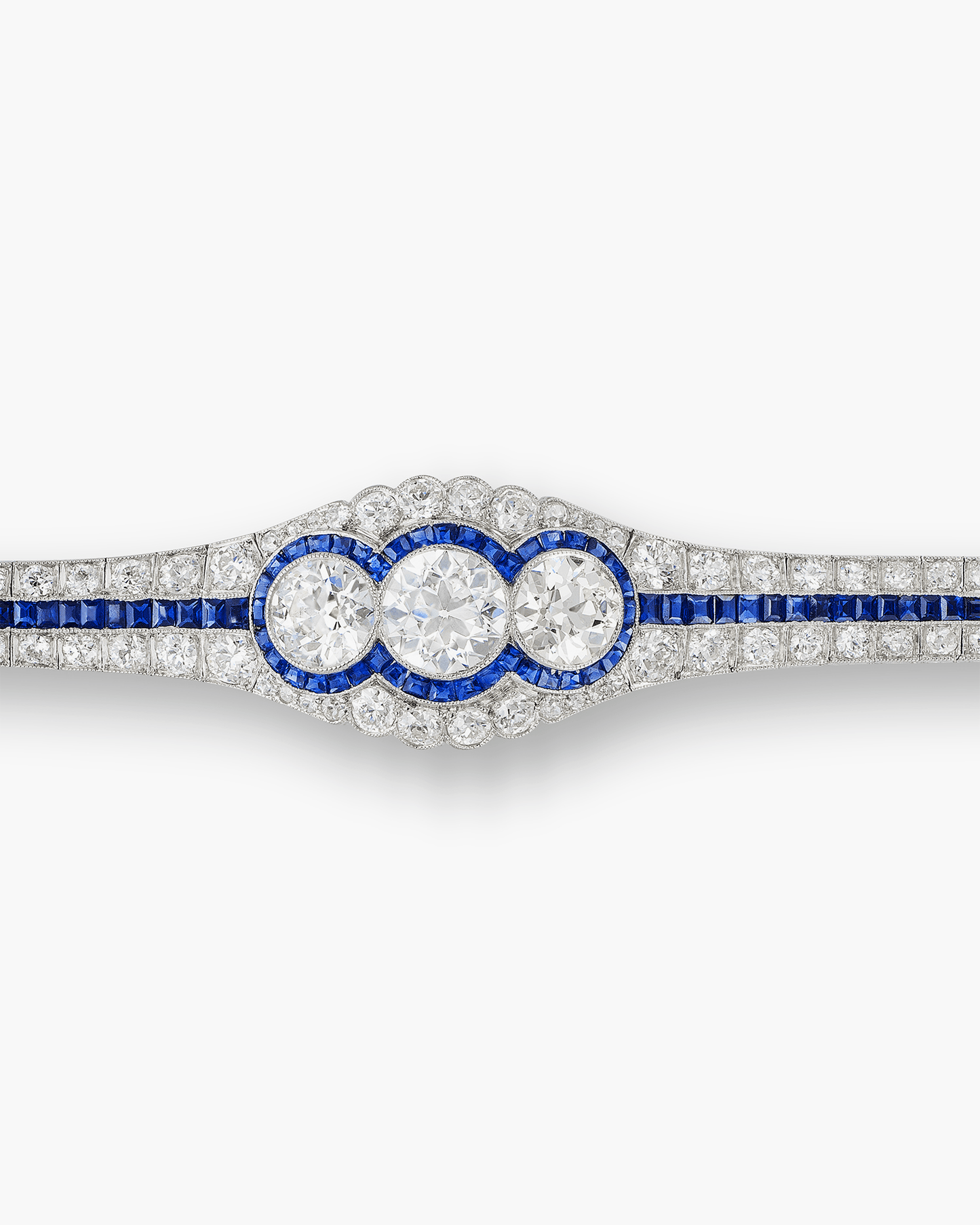 Art Deco Diamond and Sapphire Bracelet by J.E. Caldwell & Co.