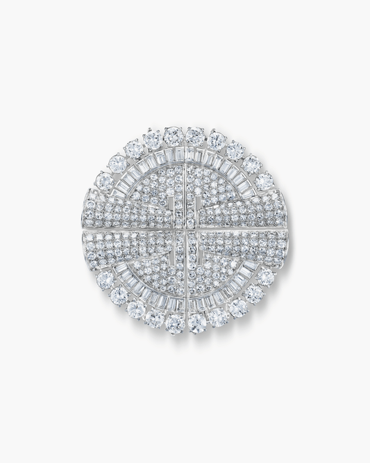Art Deco Diamond Triple Clip Brooch