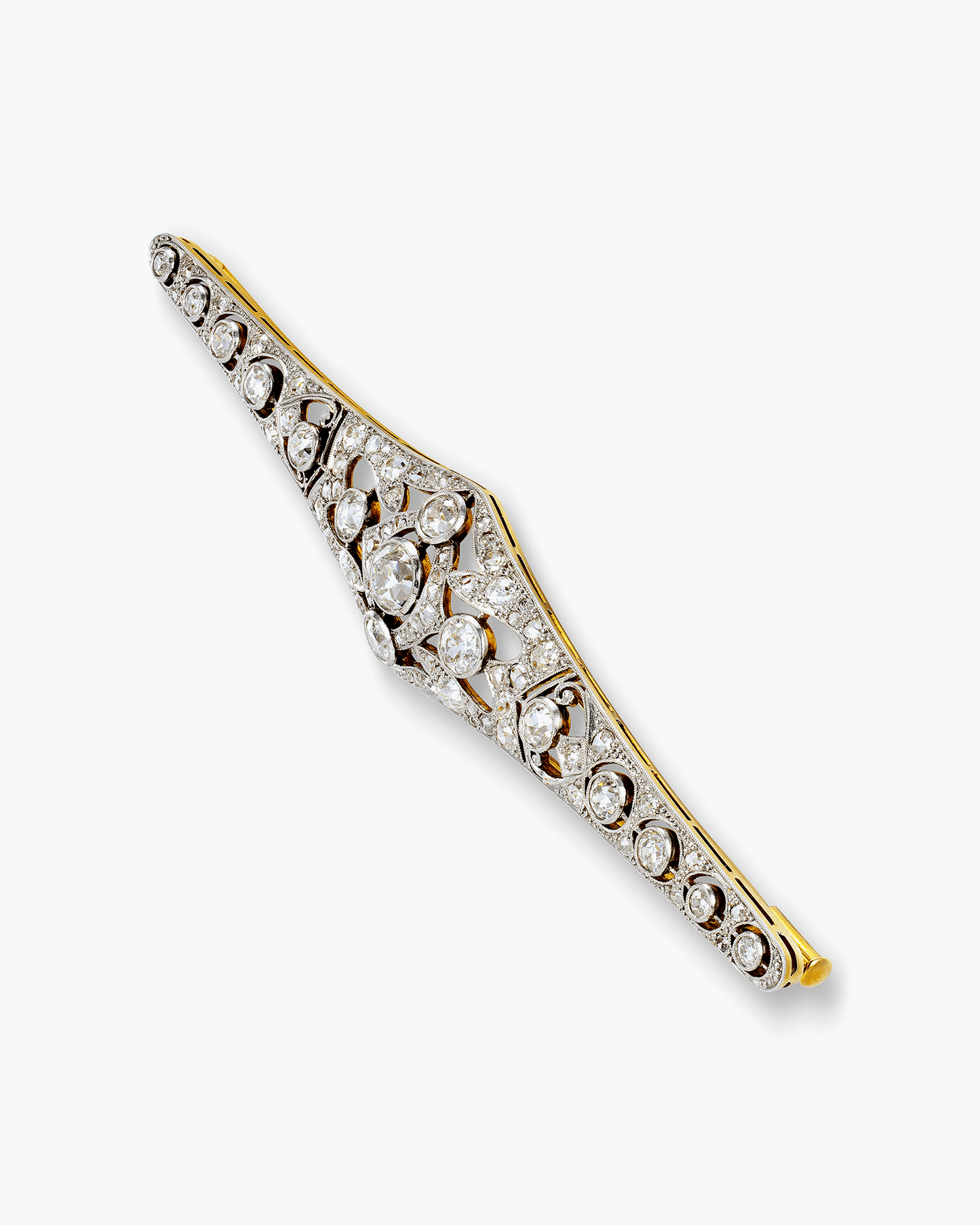 Edwardian Diamond Art Deco Brooch