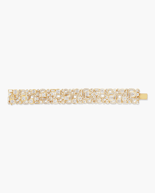 Antique Cushion Cut Diamond Arch Bracelet