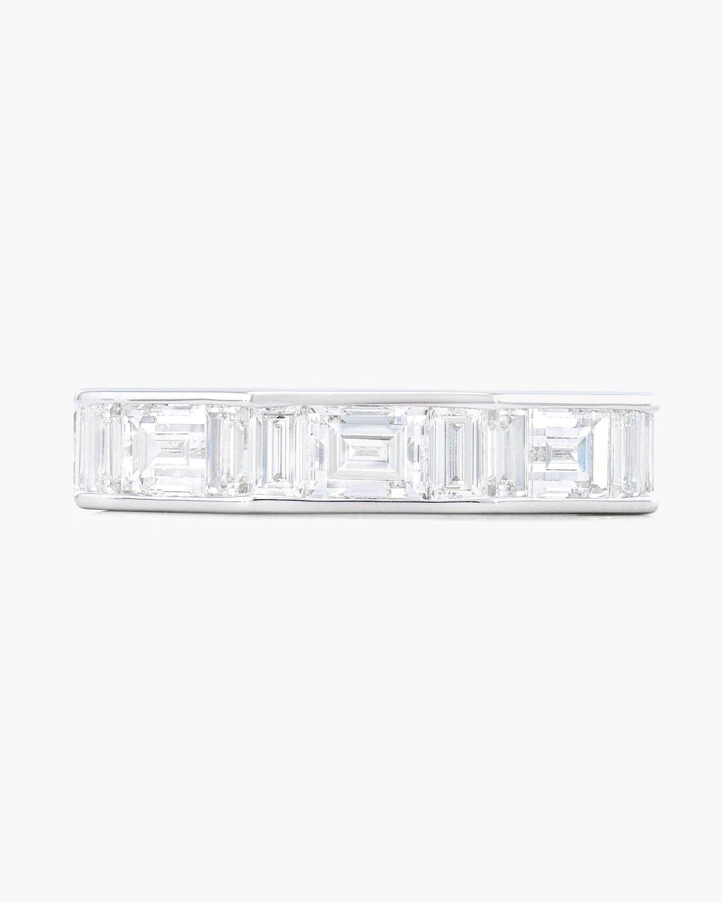 Gentlemen's Baguette Diamond Hexagonal Eternity Ring