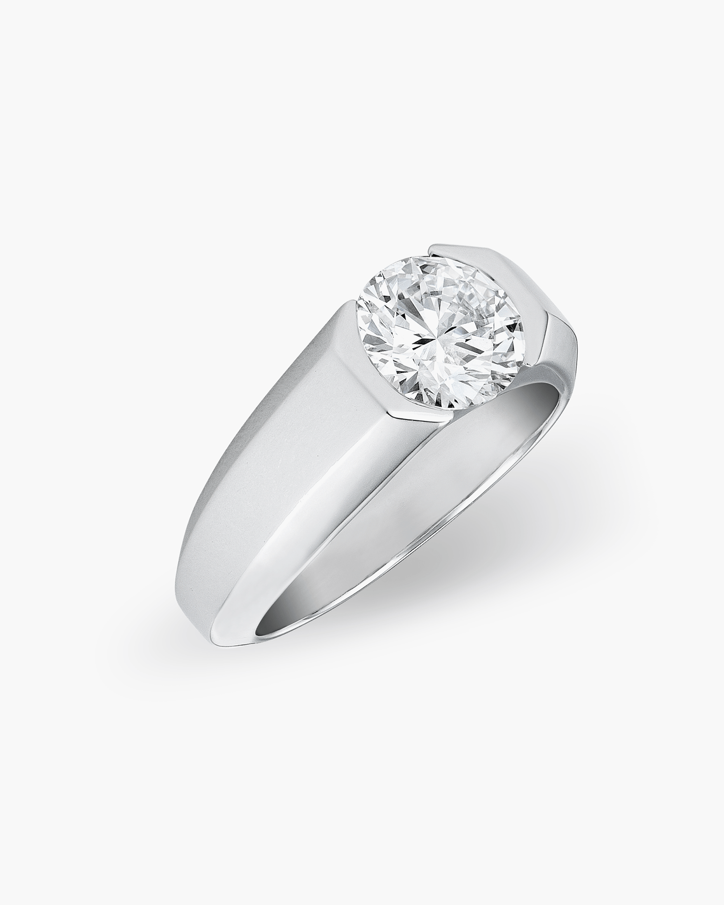 2.02 carat Round Cut Diamond Gentlemen's Ring