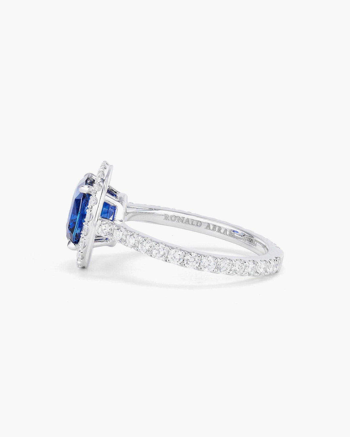2.62 carat Cushion Cut Madagascar Sapphire and Diamond Ring