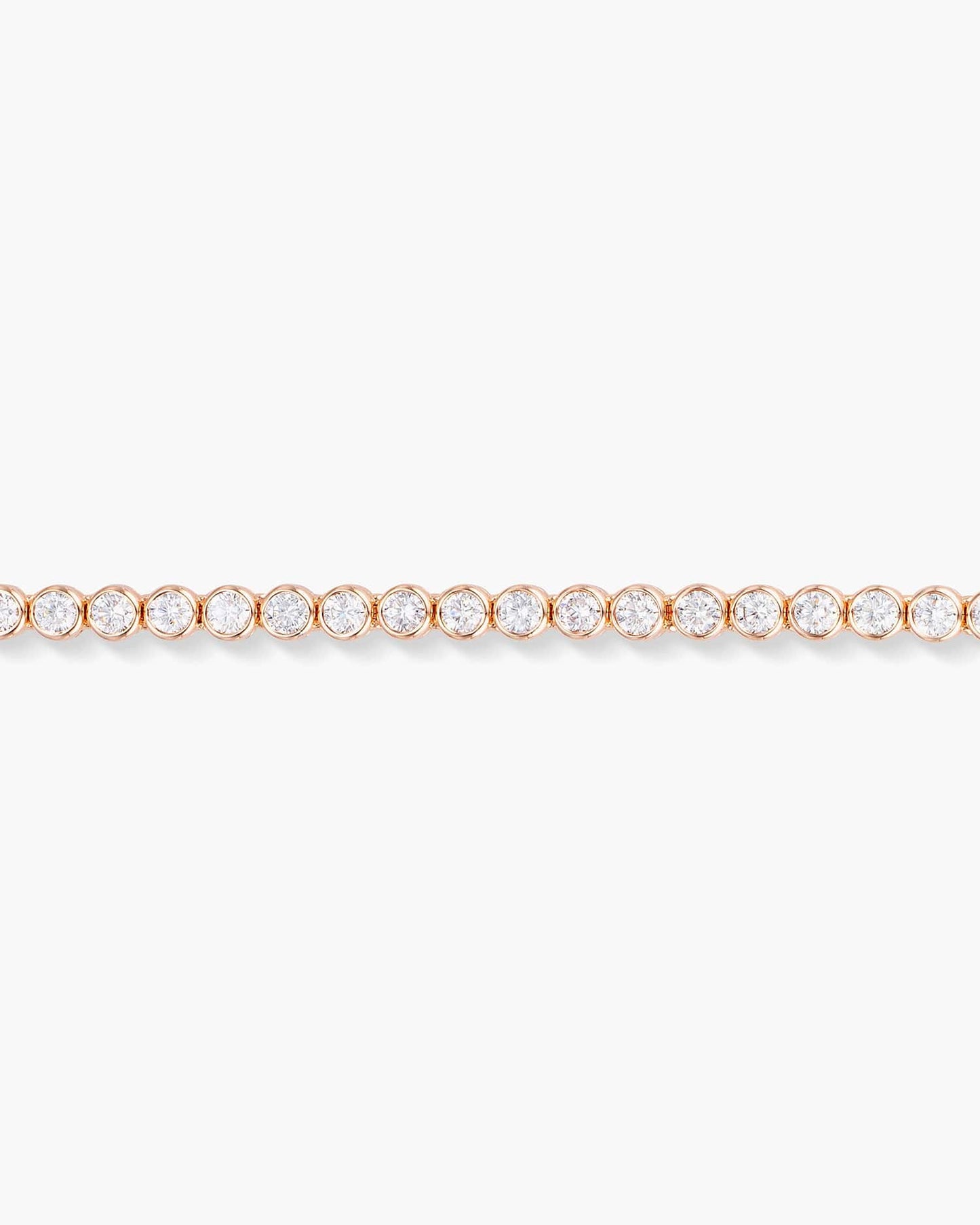 Round Brilliant Cut Diamond Rose Gold Bracelet (0.08 carat)