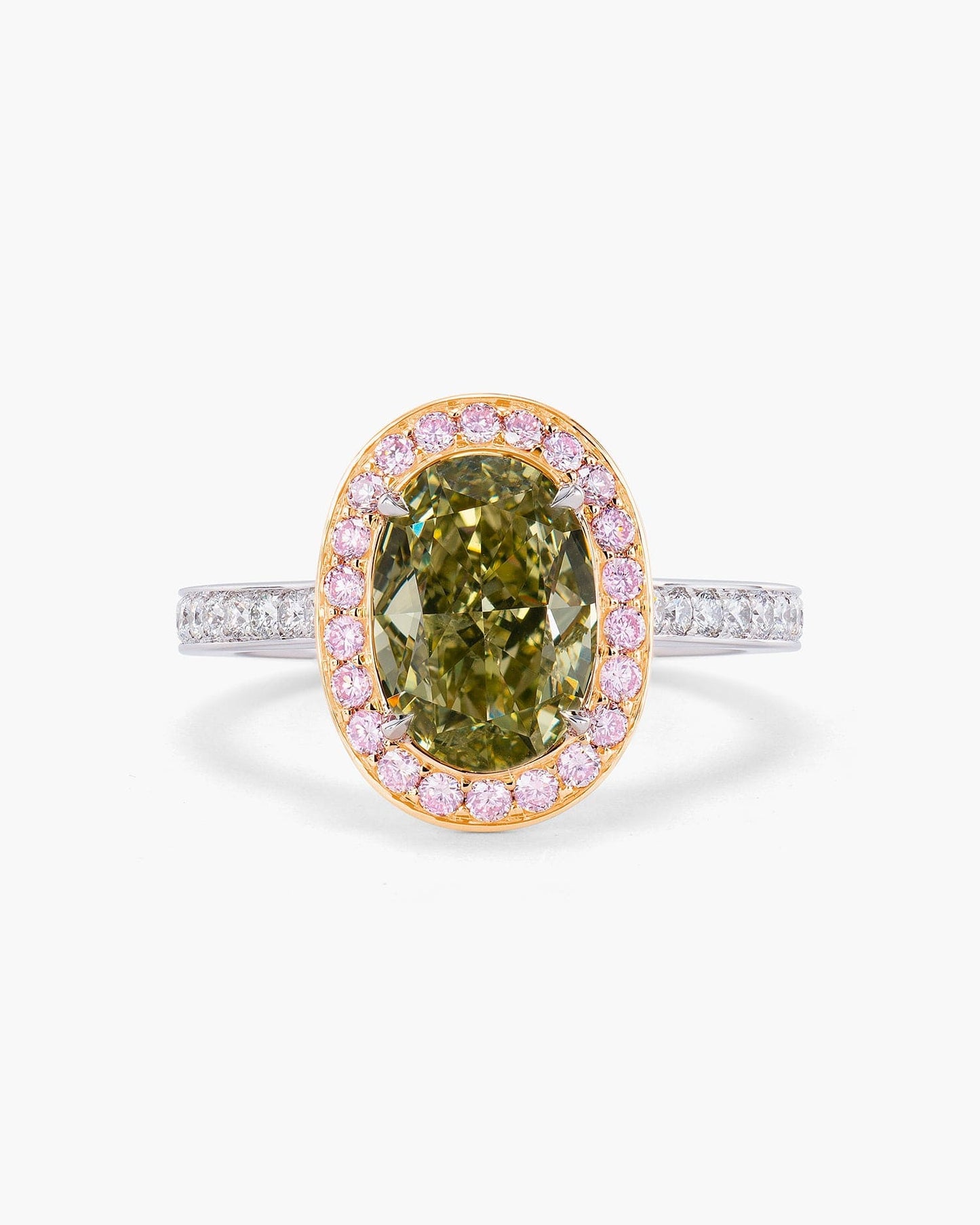 2.01 carat Oval Shape Chameleon Diamond Ring