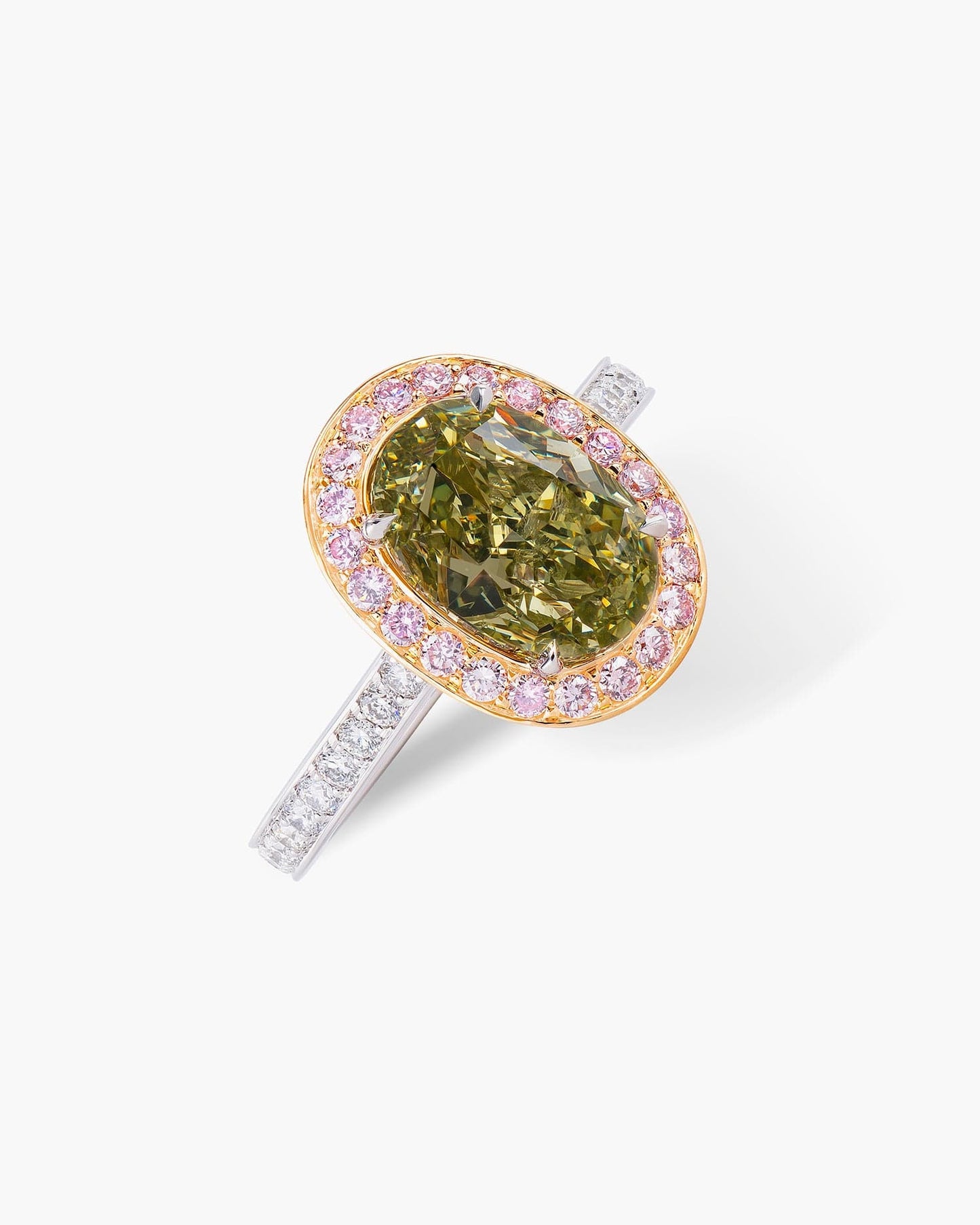 2.01 carat Oval Shape Chameleon Diamond Ring
