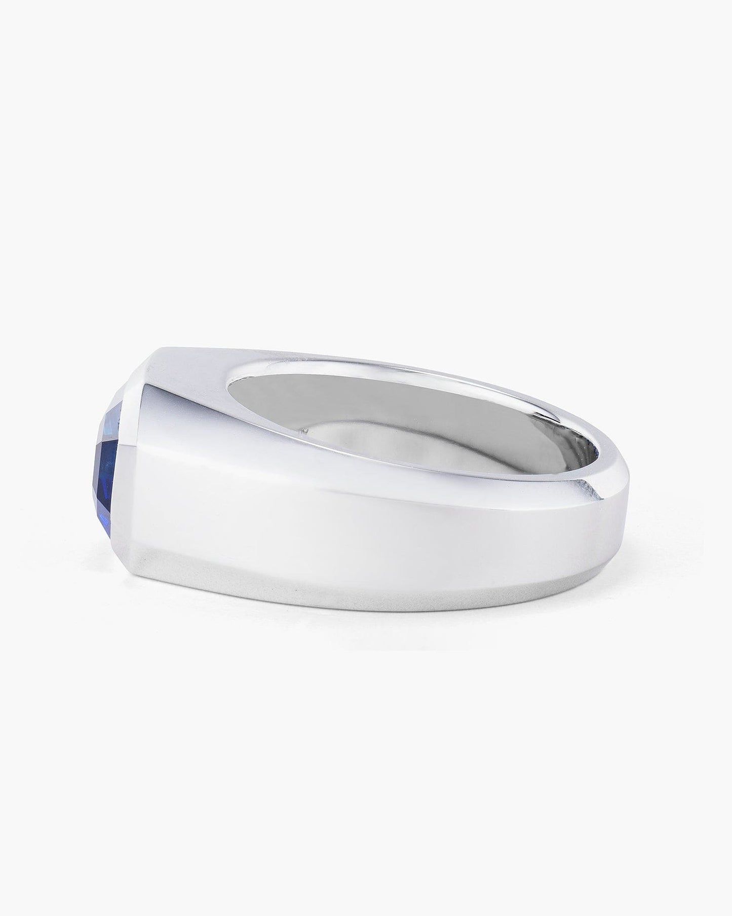 4.39 carat Emerald Cut Ceylon Sapphire Gentlemen's Ring