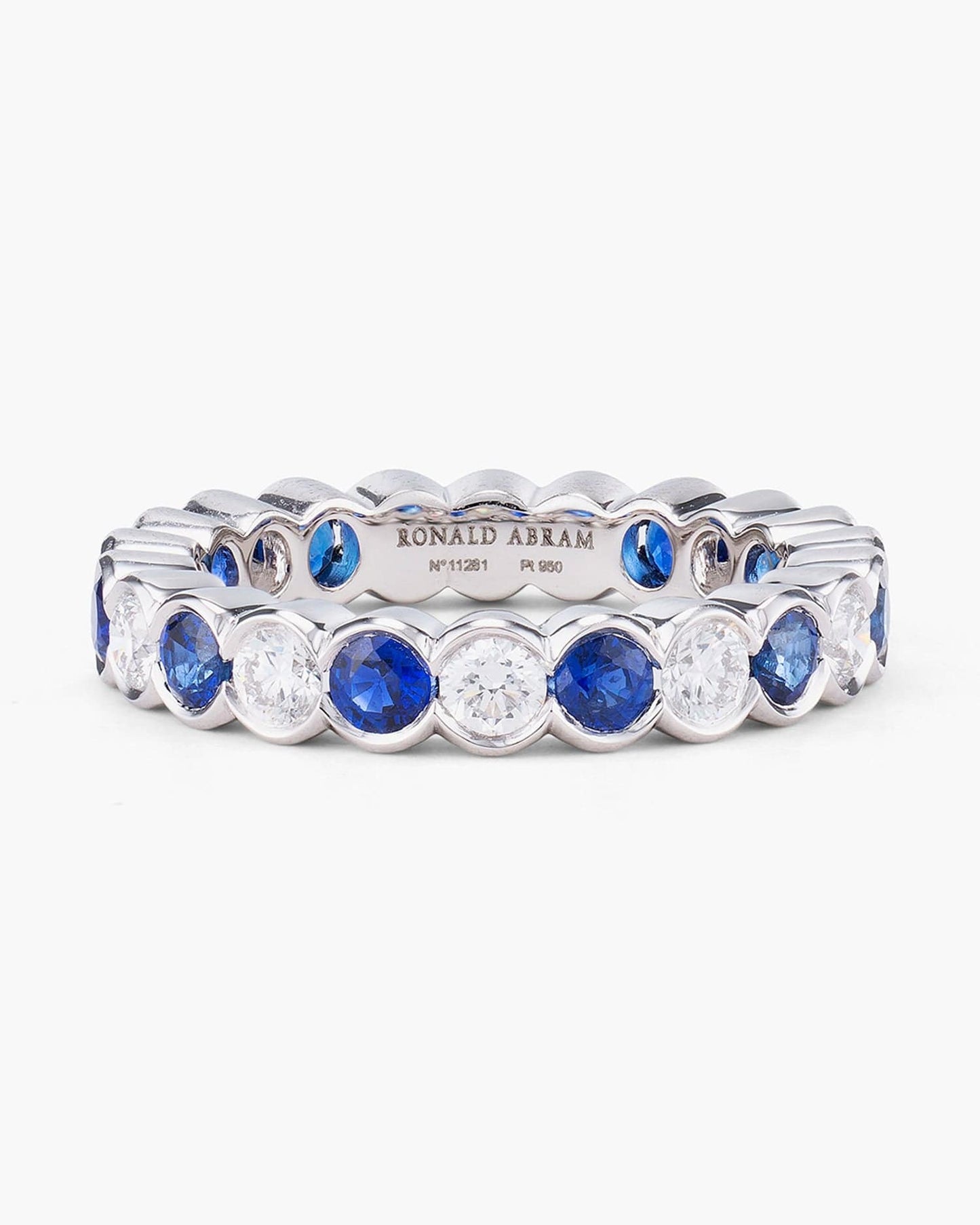 Round Cut Sapphire and Diamond Eternity Ring (0.12 carat)