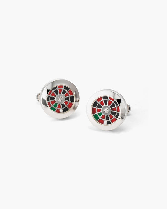Enamel Roulette Wheel Cufflinks