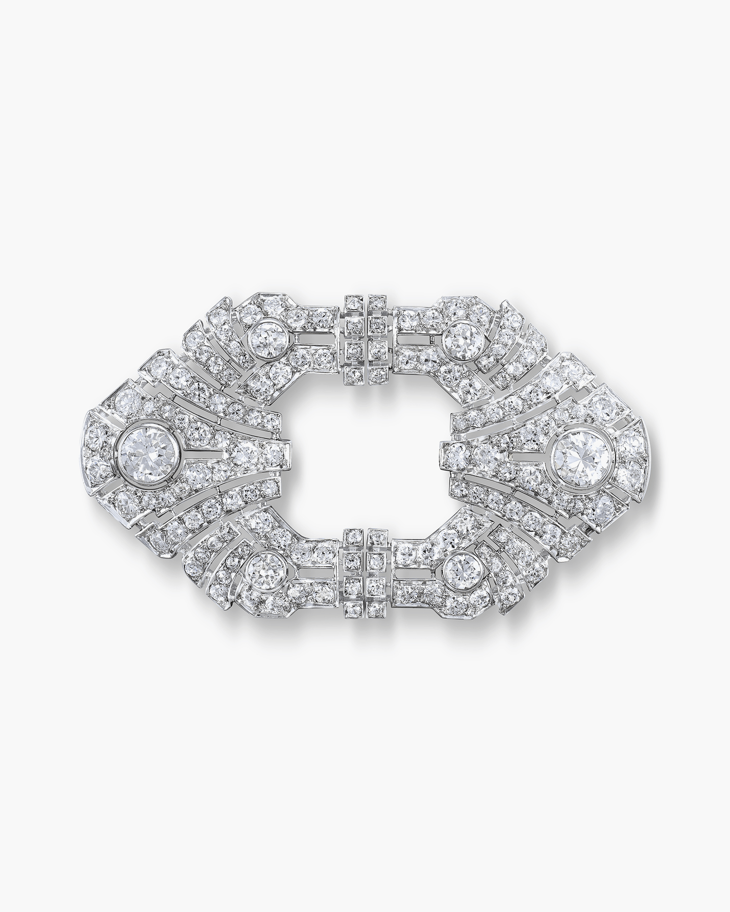 Art Deco Diamond Jabot pin
