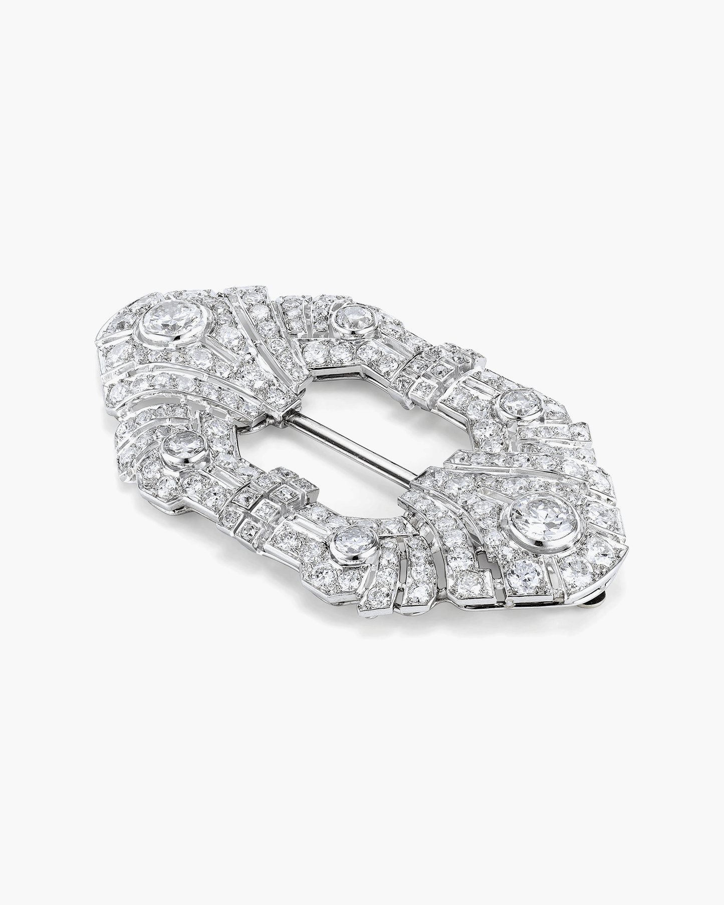 Art Deco Diamond Jabot pin