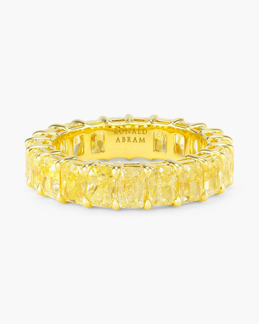 Radiant Cut Fancy Yellow Diamond Eternity Ring (0.25 carat)