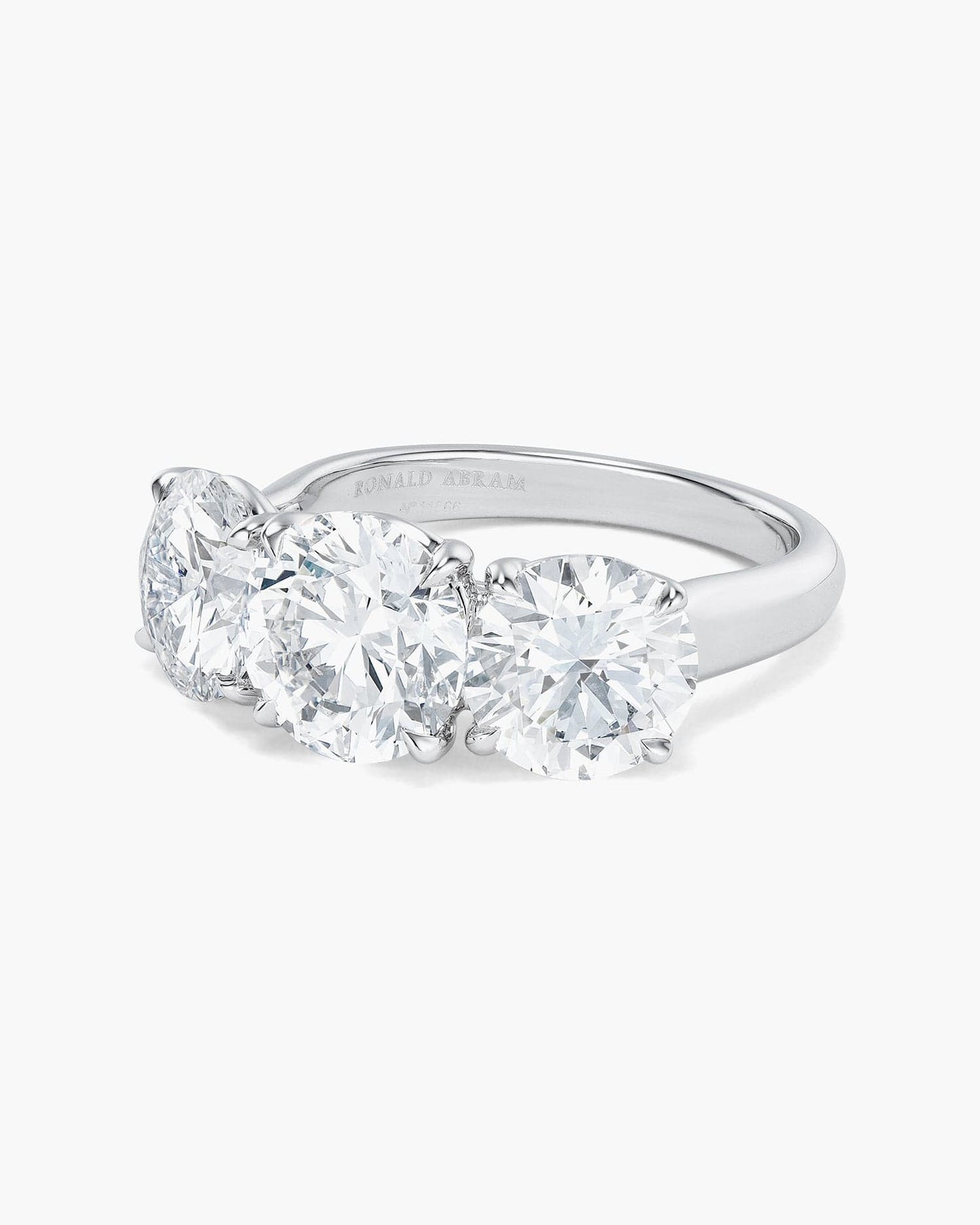 Three-Stone Round Brilliant Cut Diamond Ring
