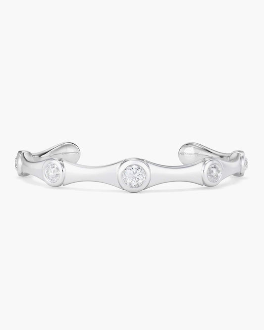 Old European Cut Diamond Bamboo Bangle