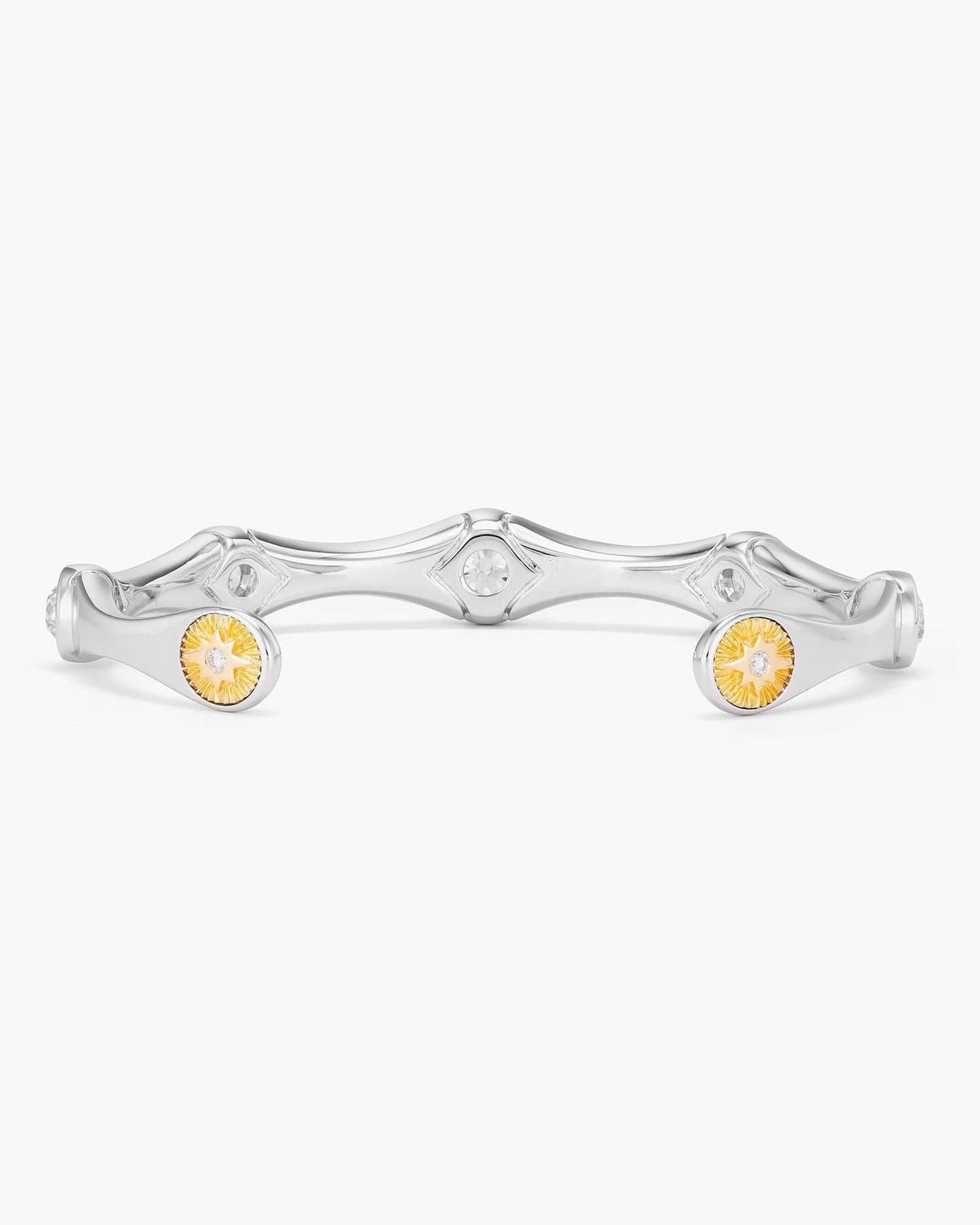 Old European Cut Diamond Bamboo Bangle