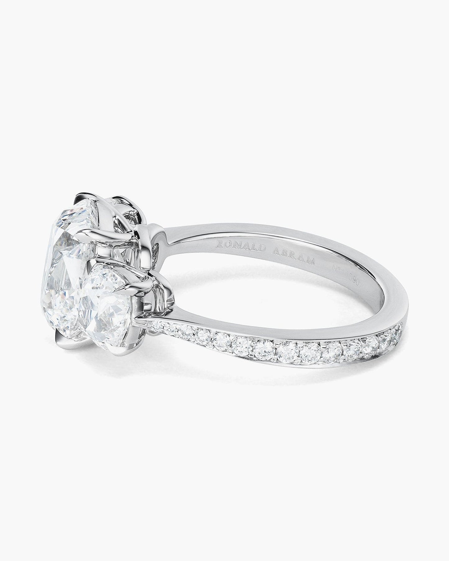 3.25 carat Antique Cushion Cut Diamond Ring