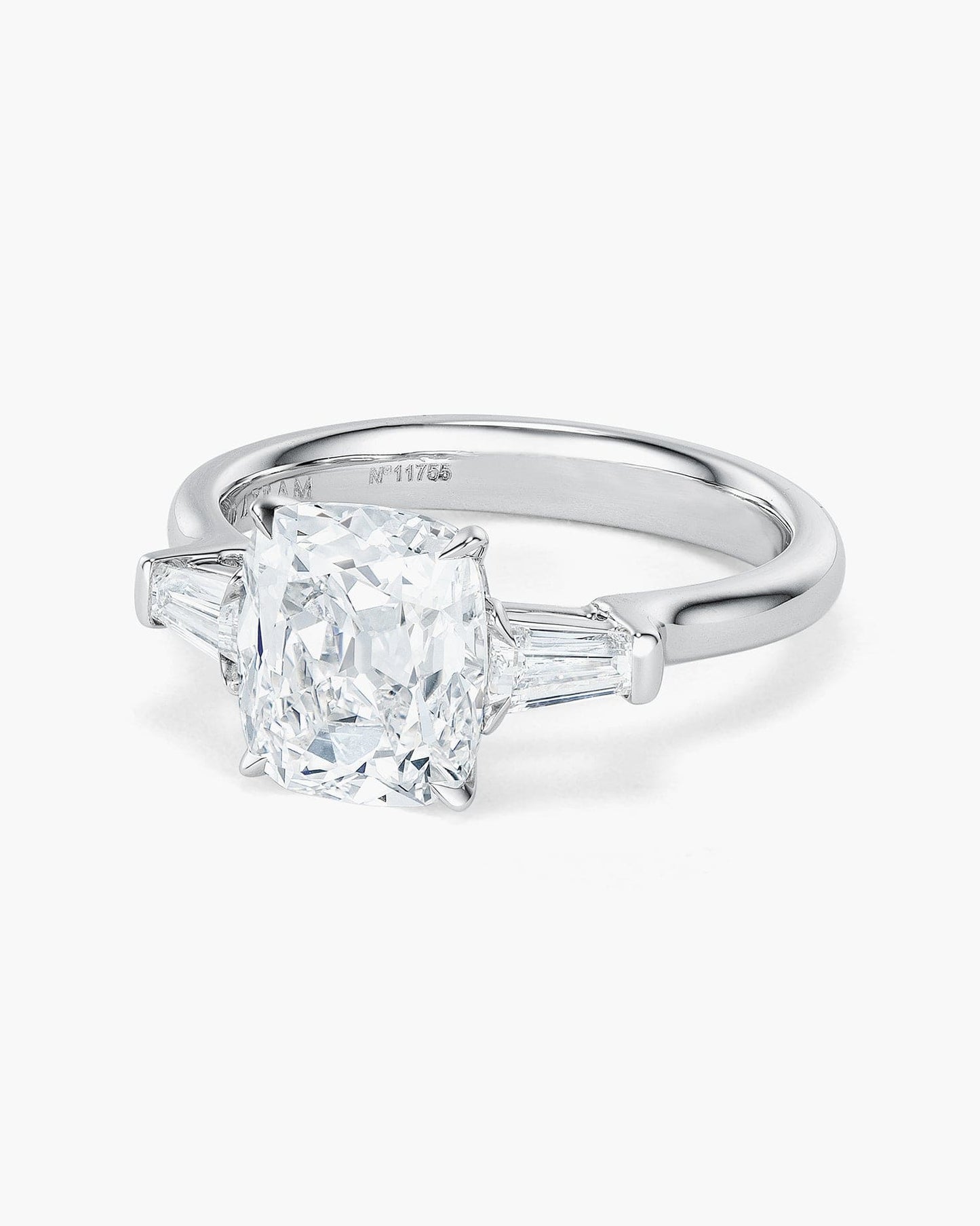 2.58 carat Antique Cushion Cut Diamond Ring