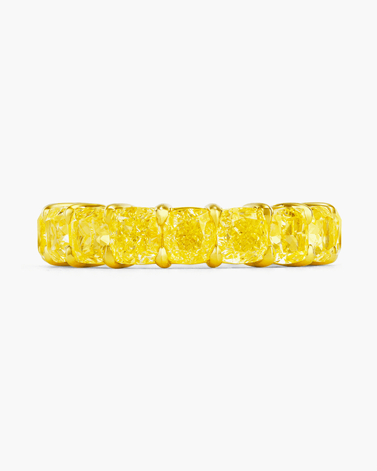 Cushion Cut Coloured Diamond Eternity Ring (0.50 carat)