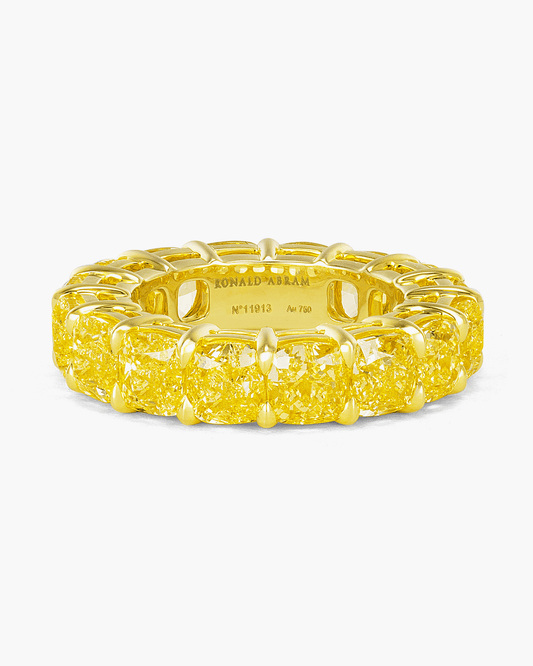 Cushion Cut Coloured Diamond Eternity Ring (0.70 carat)