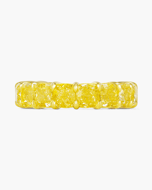 Cushion Cut Coloured Diamond Eternity Ring (0.70 carat)