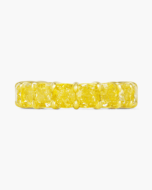 Cushion Cut Coloured Diamond Eternity Ring (0.70 carat)