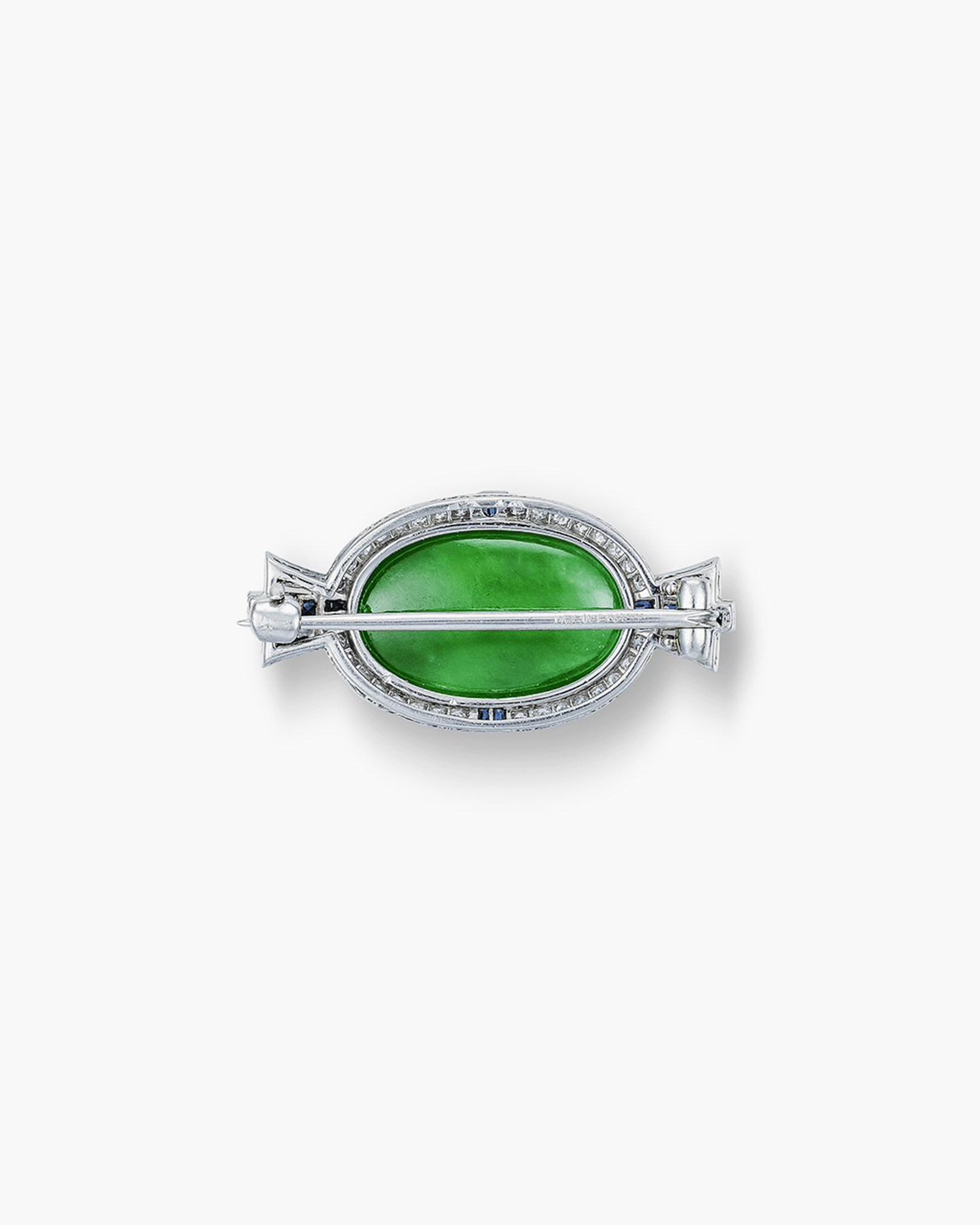 Art Deco Jade, Sapphire and Diamond Brooch by Dreicer & Co.