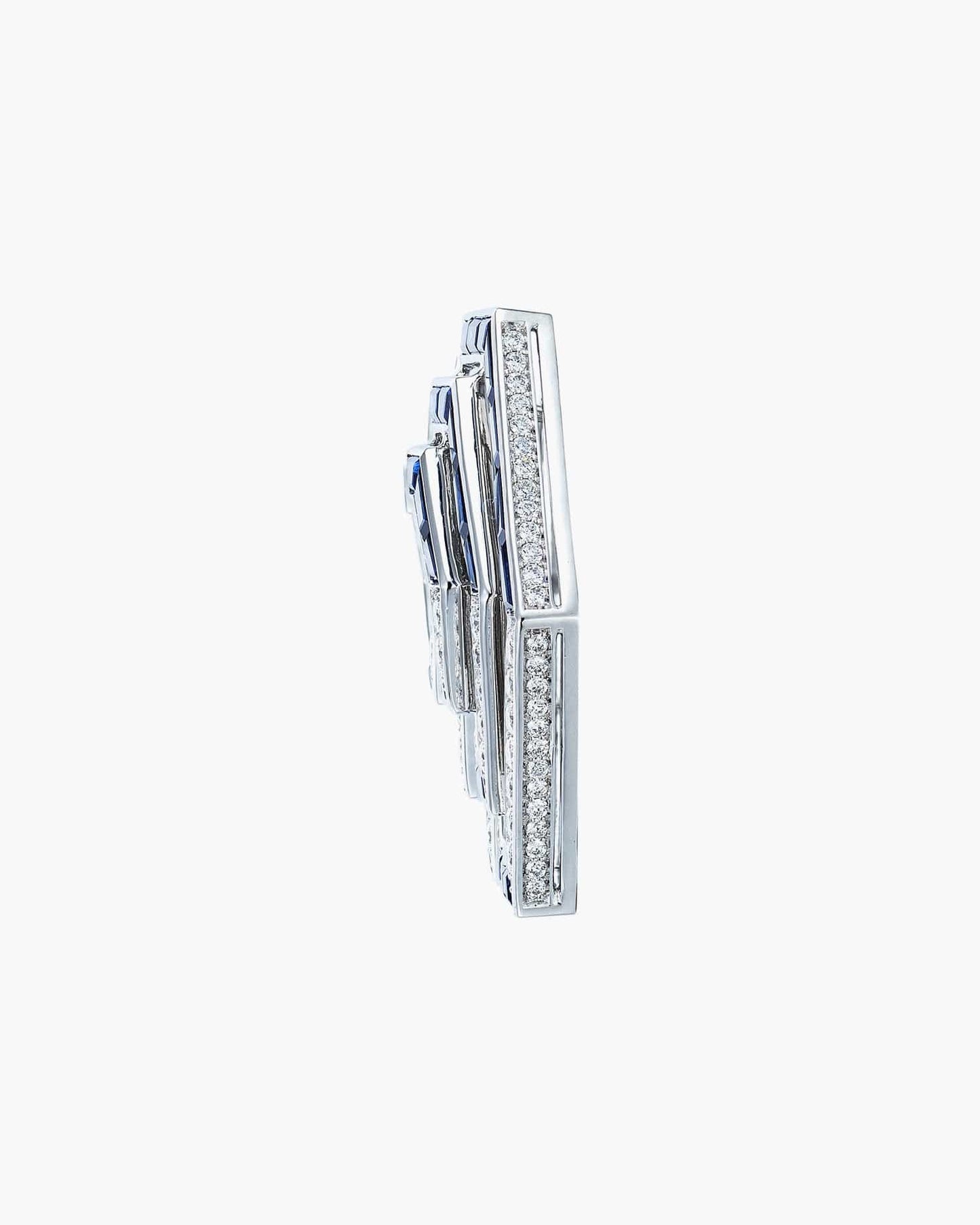 Sapphire and Diamond Concentrica Earrings