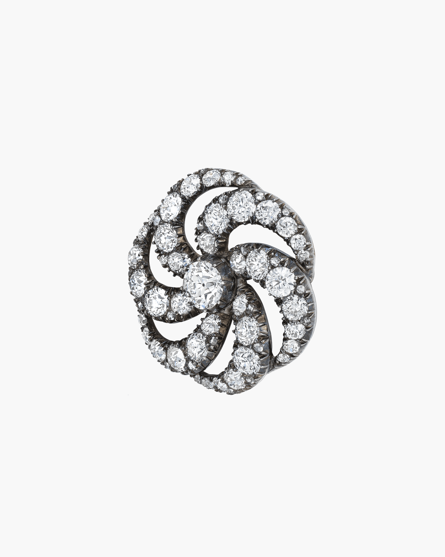 Victorian Diamond Catherine Wheel Brooch
