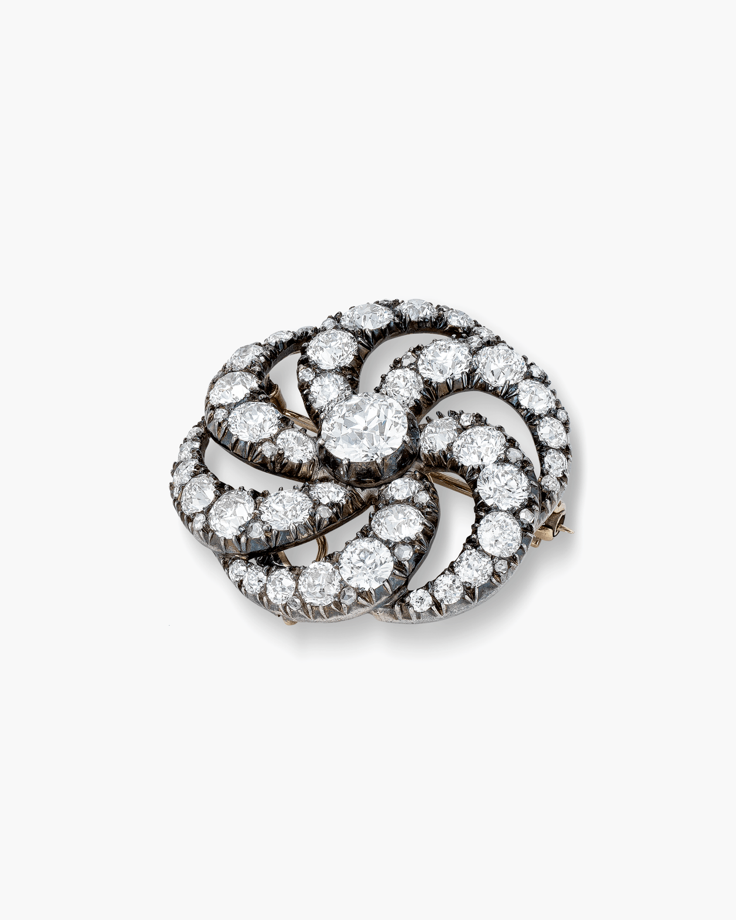 Victorian Diamond Catherine Wheel Brooch