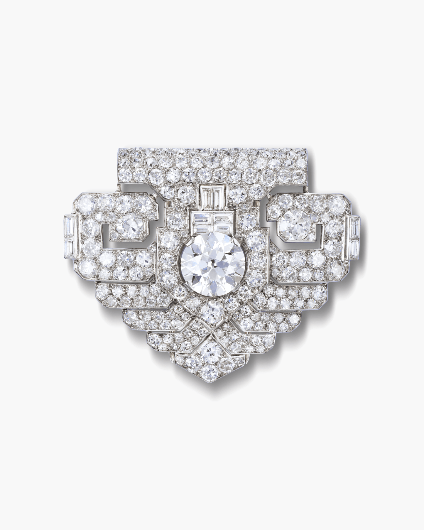 Art Deco Diamond Clip Brooch by Cartier