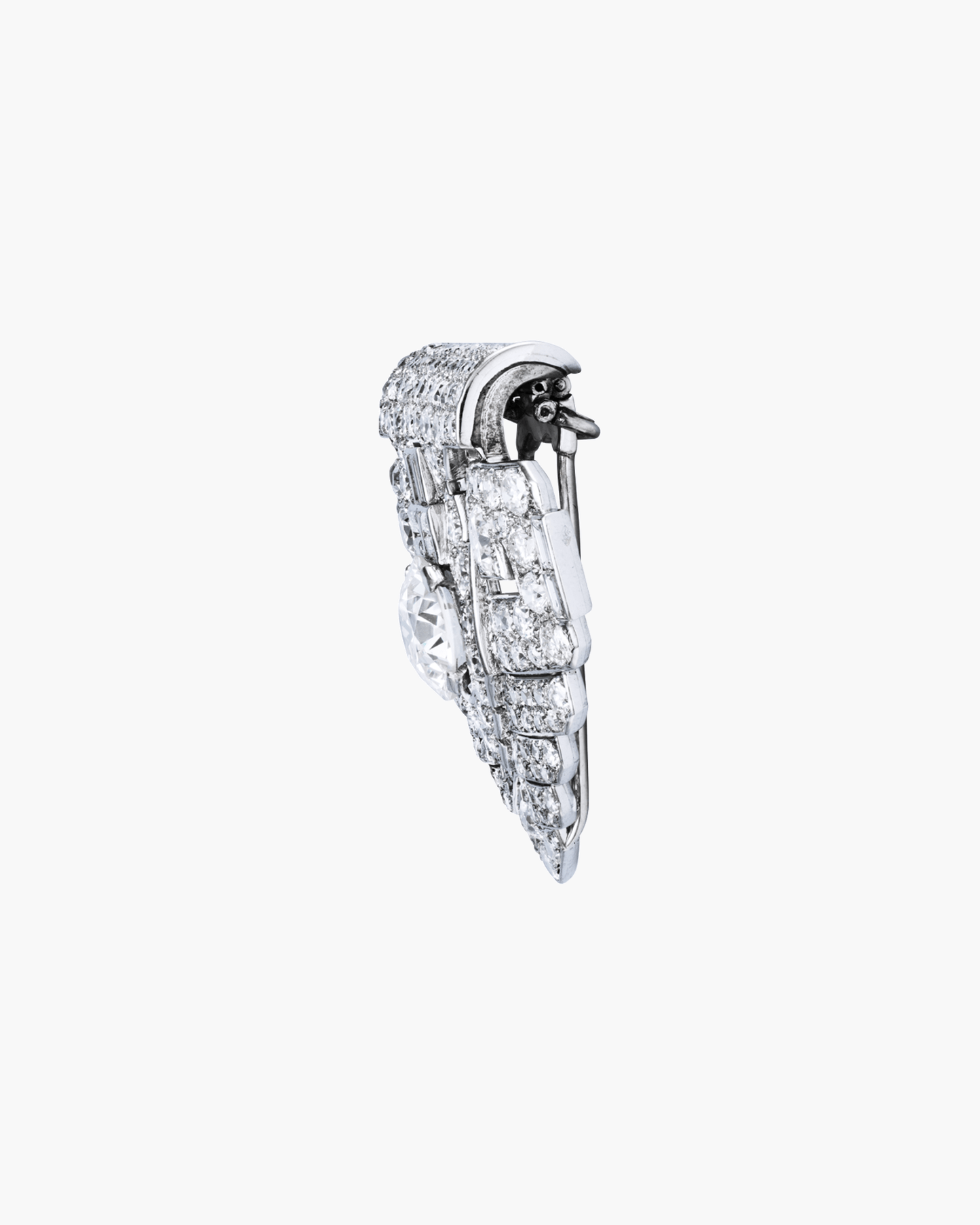 Art Deco Diamond Clip Brooch by Cartier